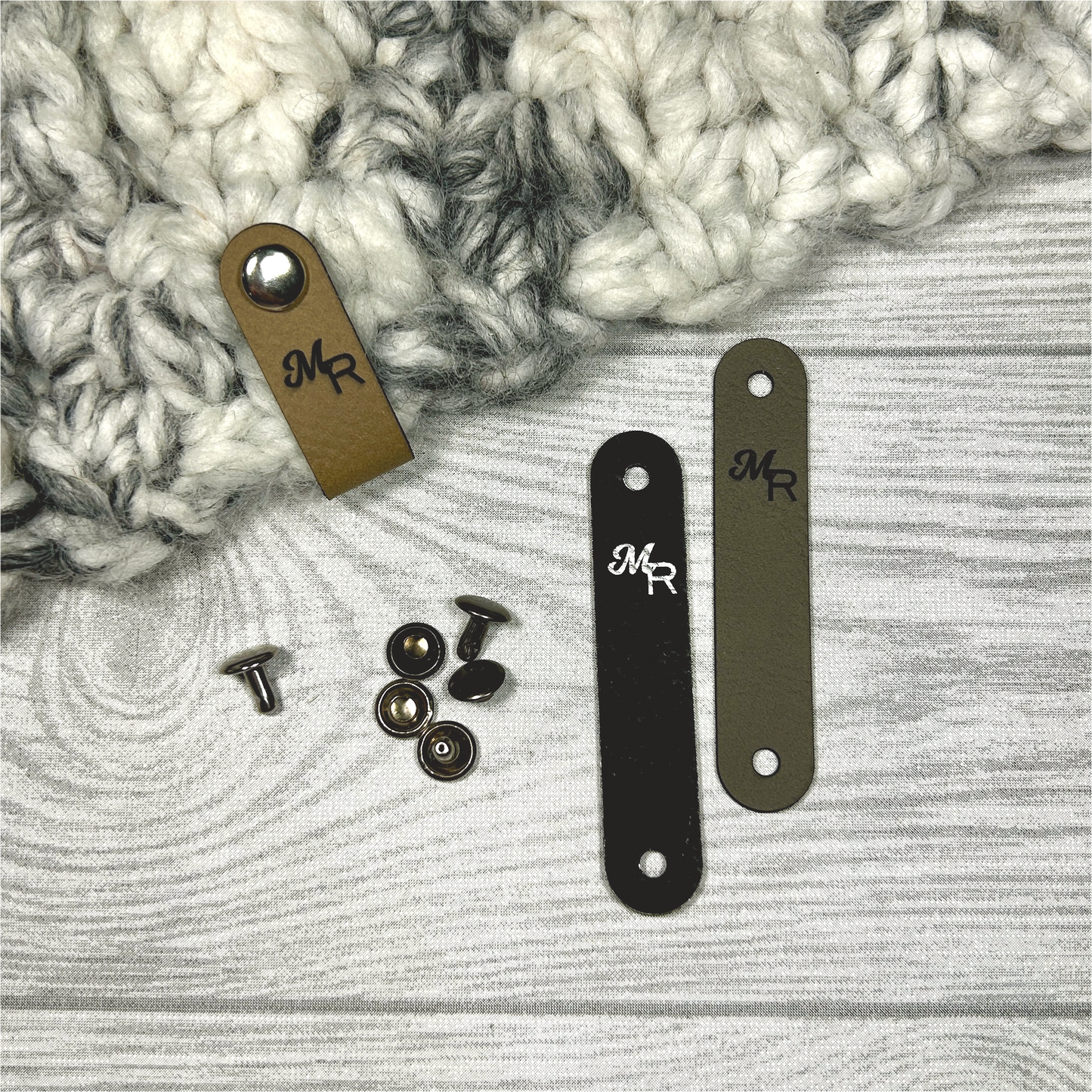 Leatherette Double Cap Flat Lay Narrow