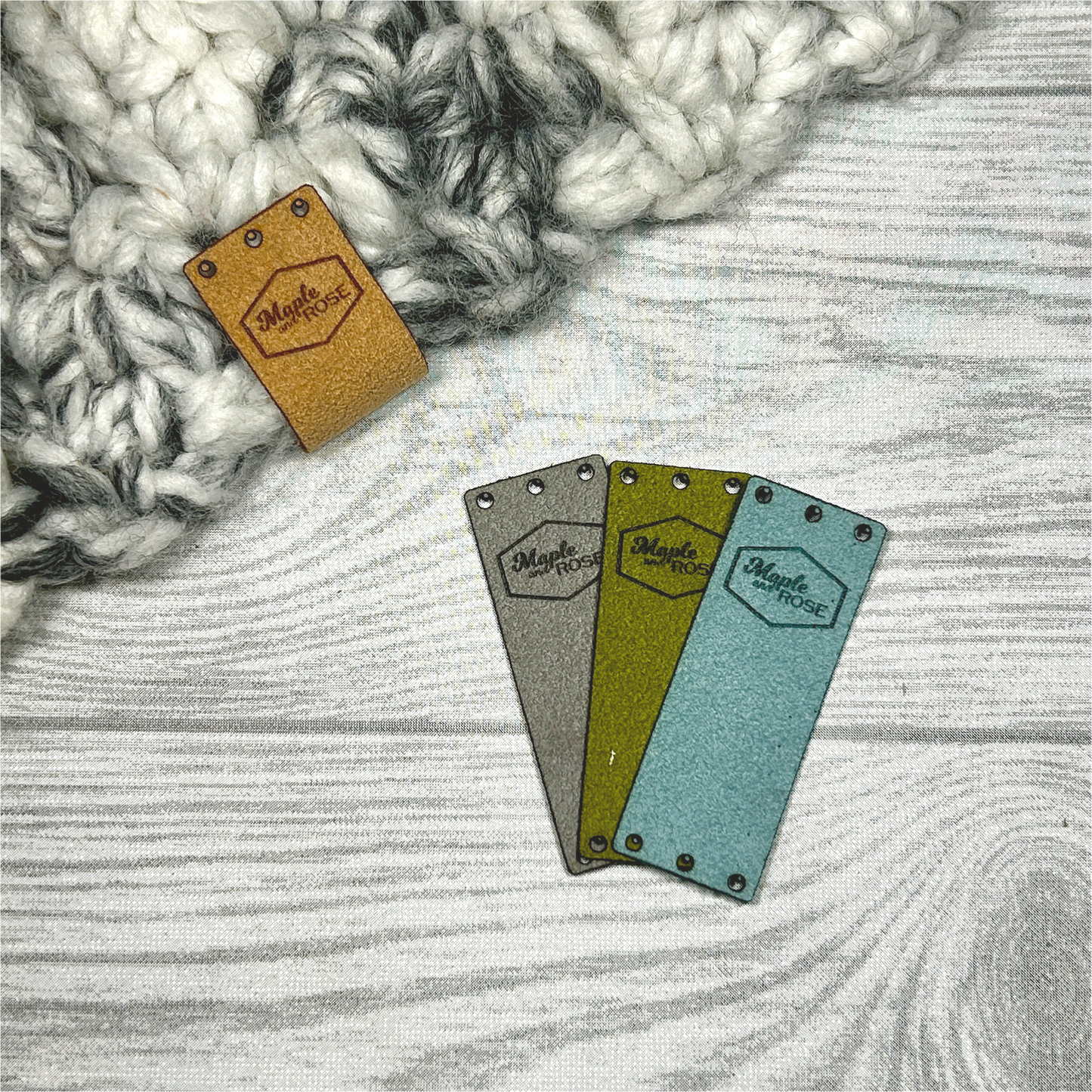 Suede Fold Over tags