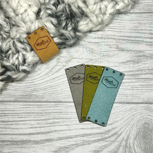 Suede Fold Over tags