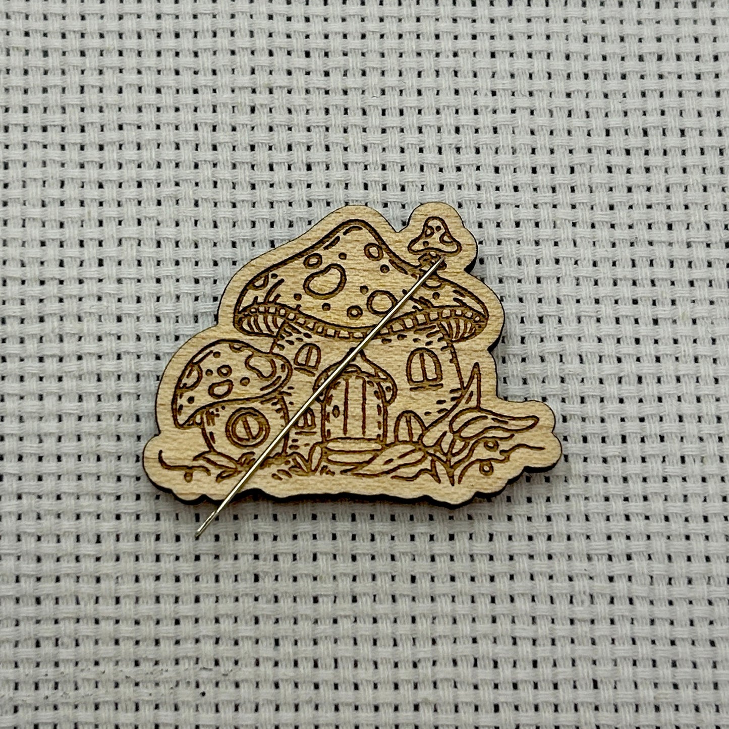 Mushroom House Needle Minder