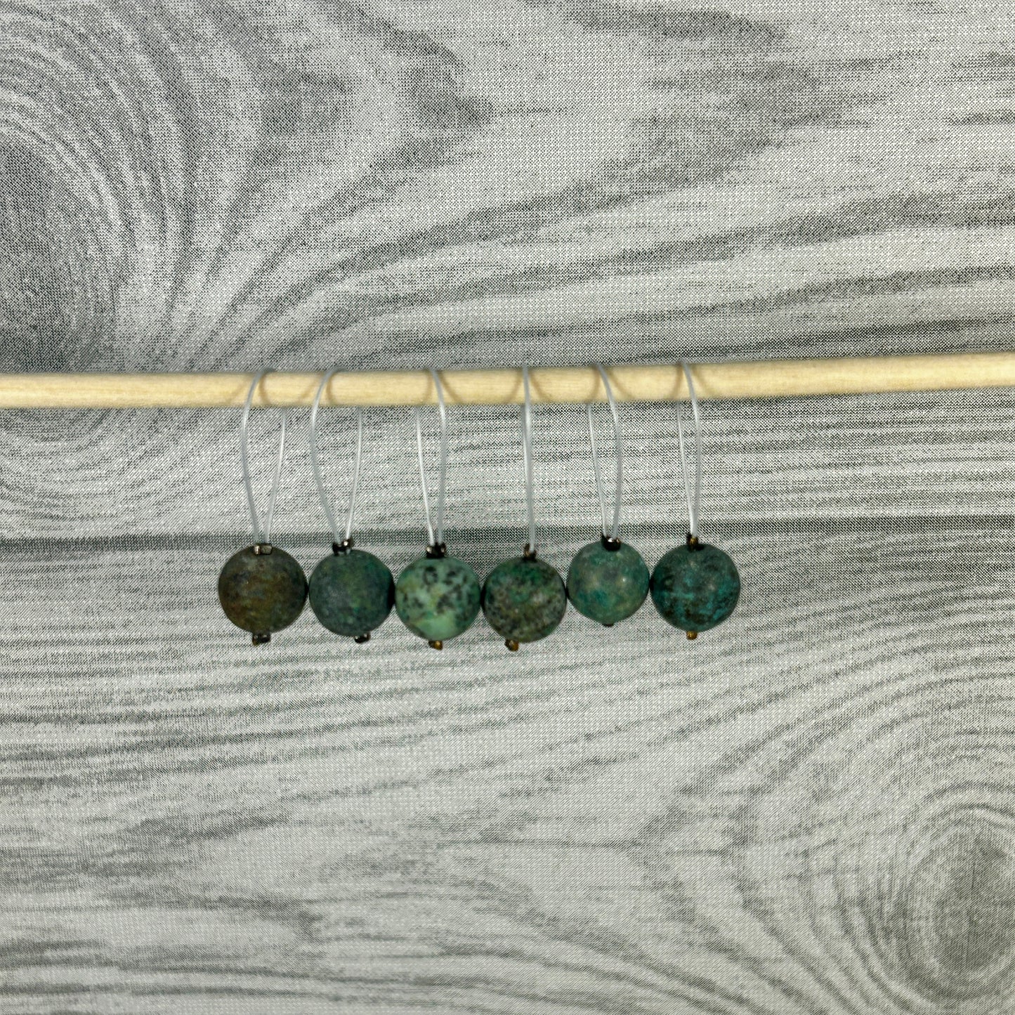 Turquoise Bead Stitch Markers