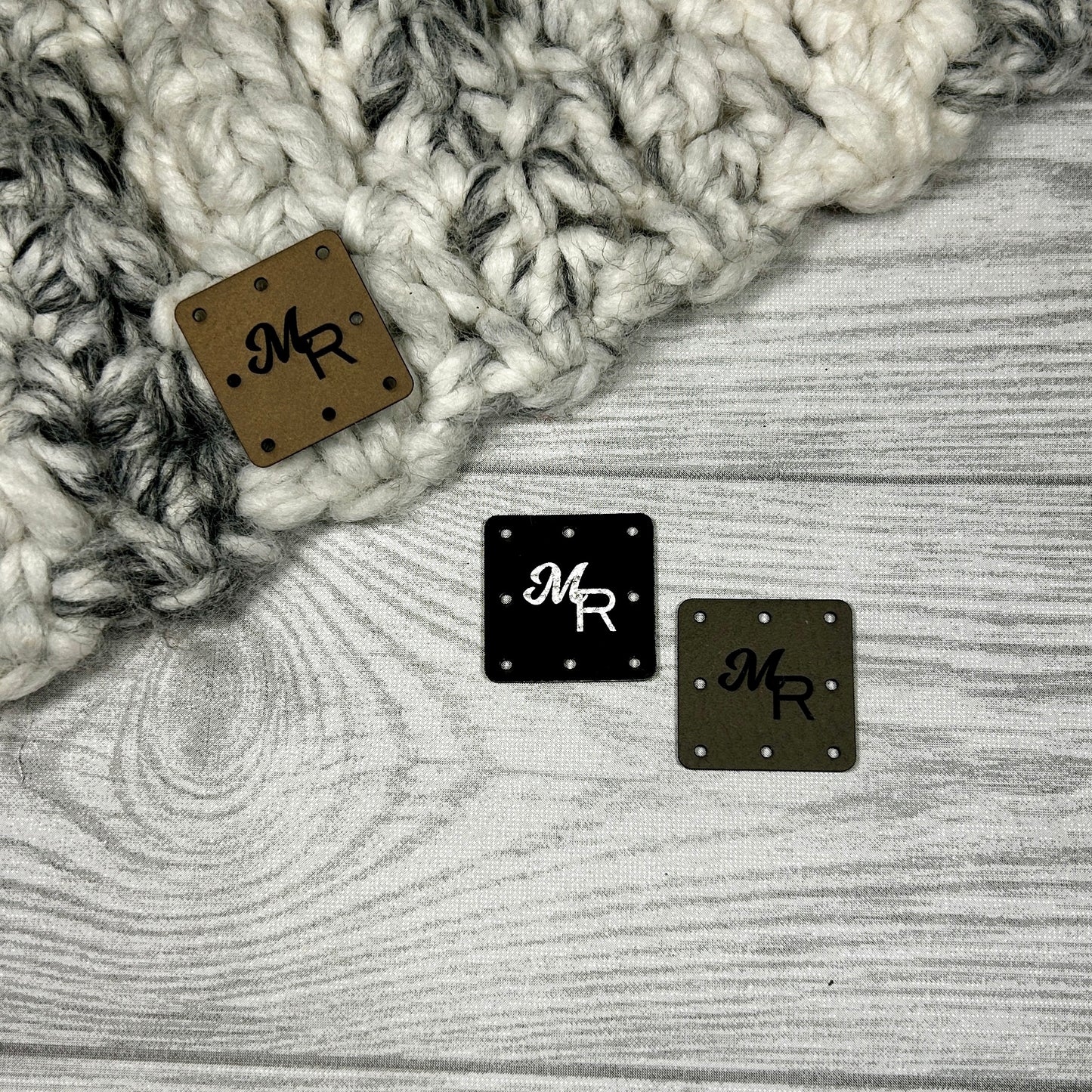 Leatherette Square Tags