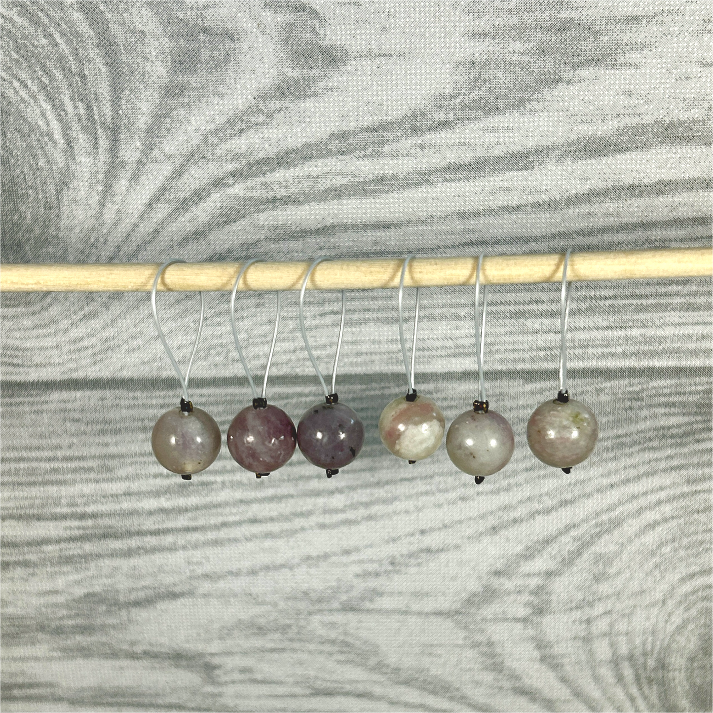 Lilac Bead Stitch Markers