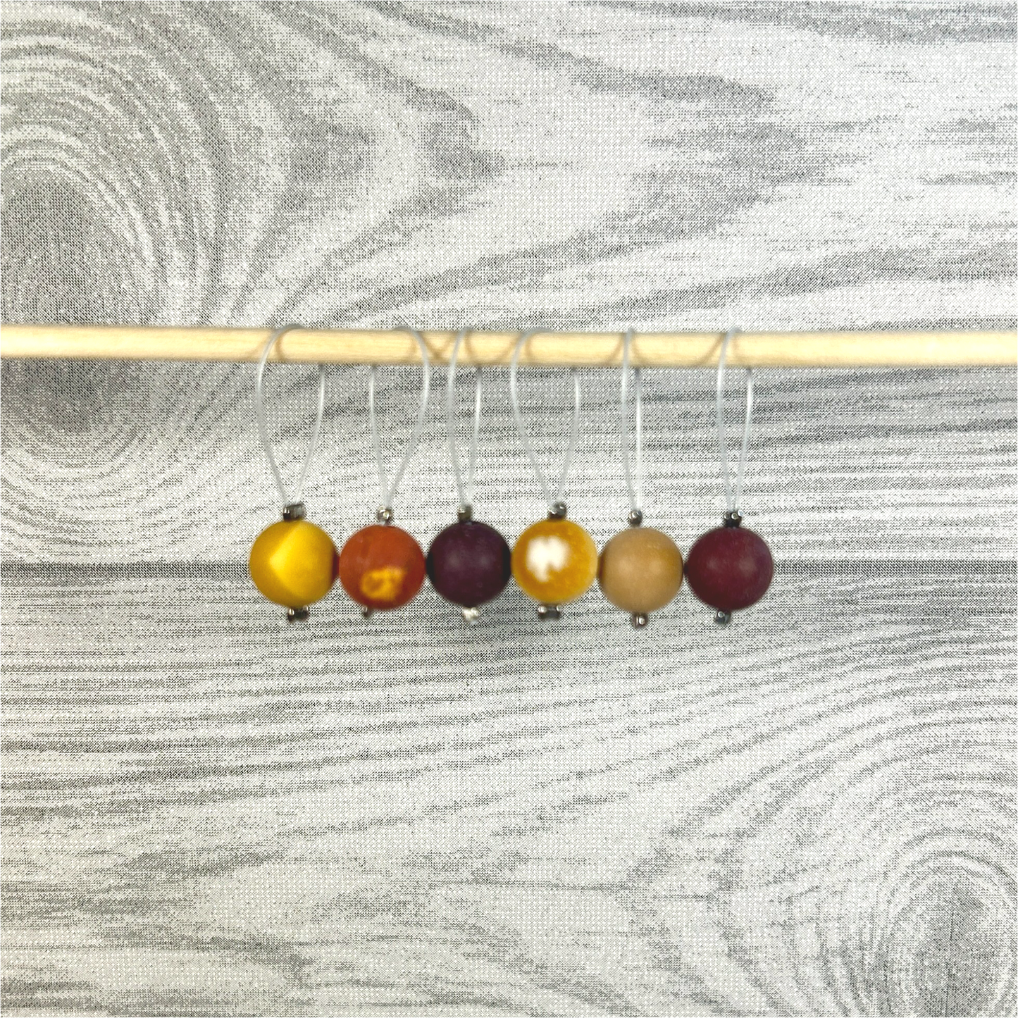 Mookaite Bead Stitch Markers