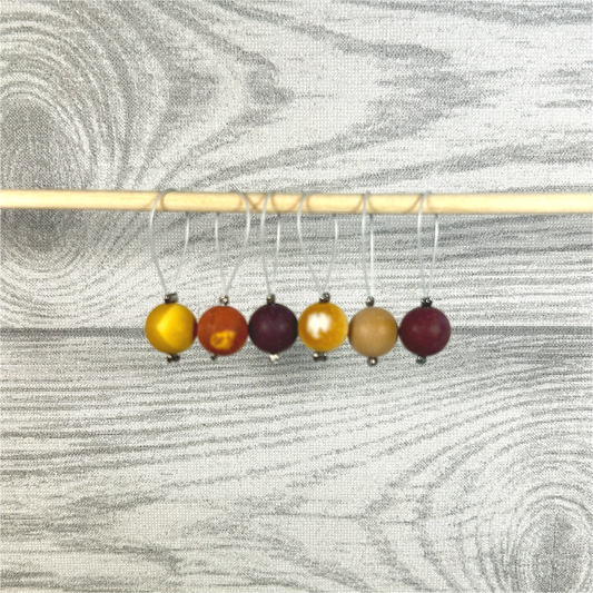 Mookaite Bead Stitch Markers