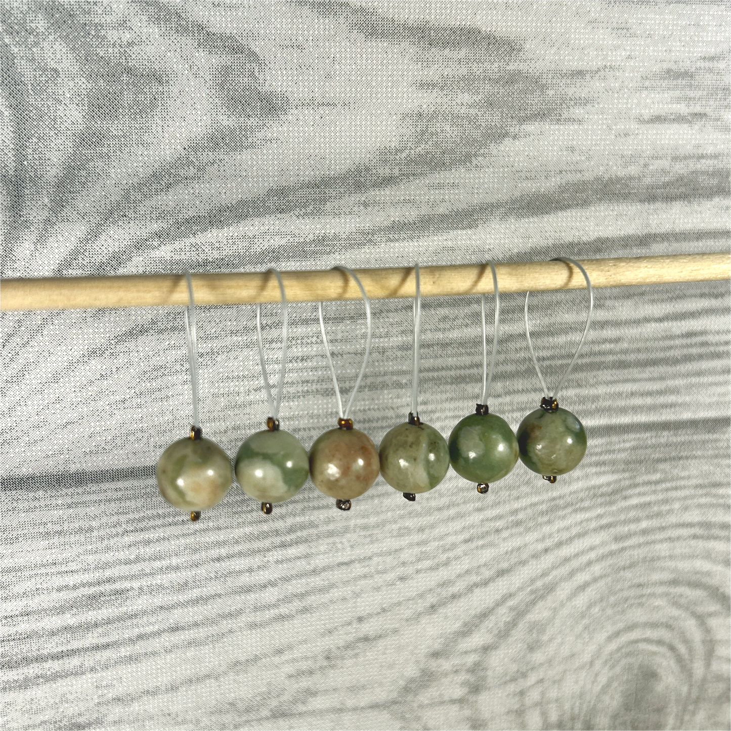 Peace Jasper Bead Stitch Markers