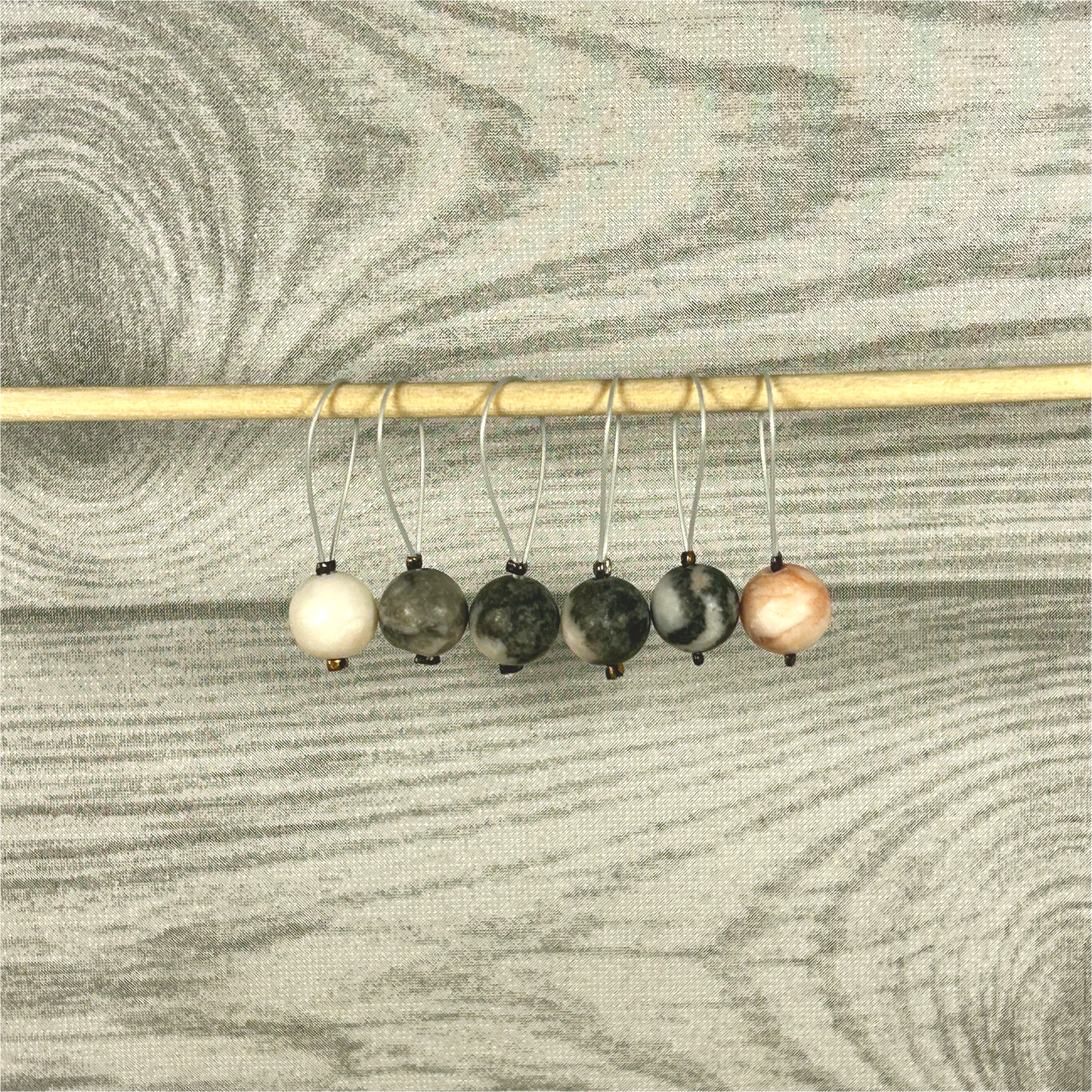 Pink Zebra Bead Stitch Markers