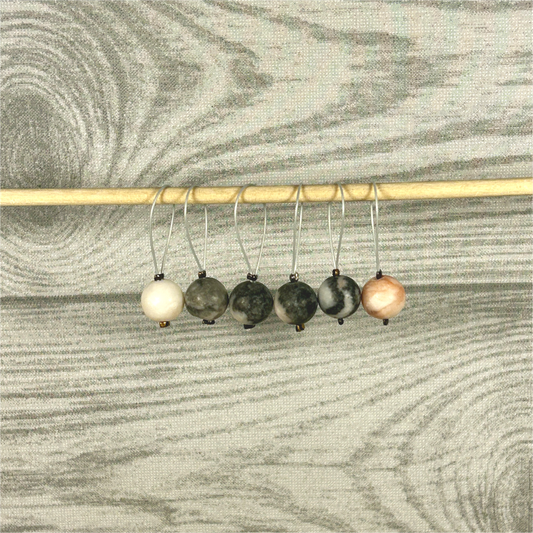 Pink Zebra Bead Stitch Markers