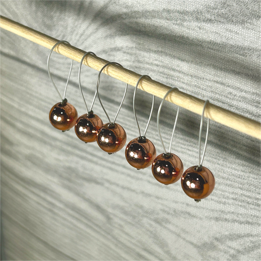 Rose Gold Bead Stitch Markers
