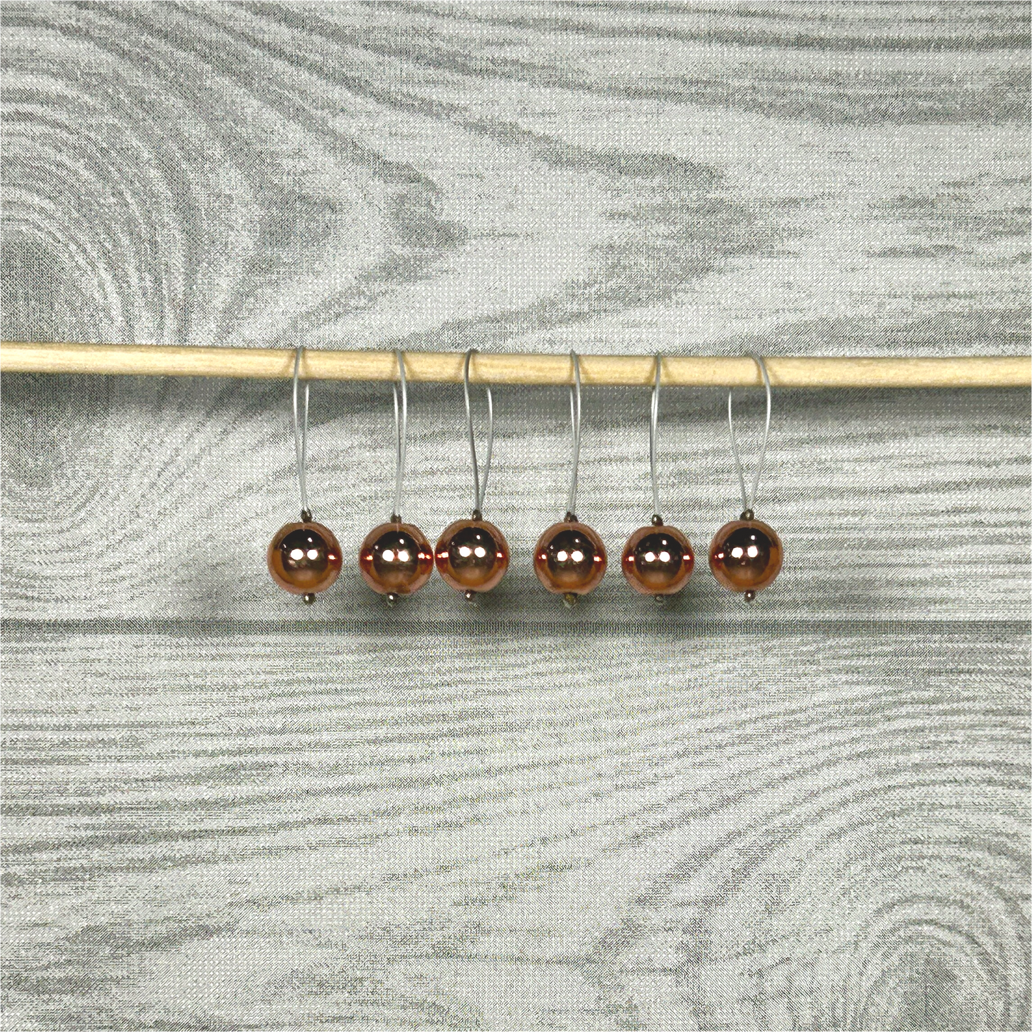 Rose Gold Bead Stitch Markers