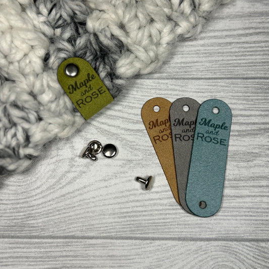 Suede Double Cap Fold Over Tags