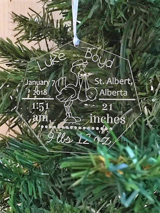 Baby Stats Ornament