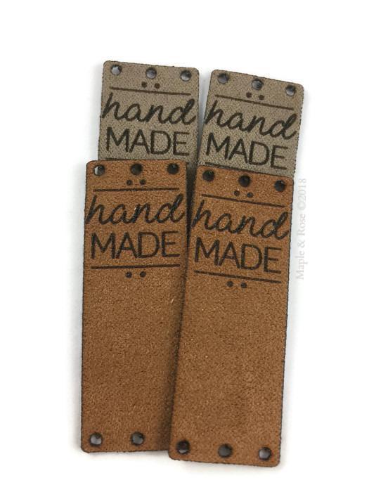 Handmade Faux Suede Tags