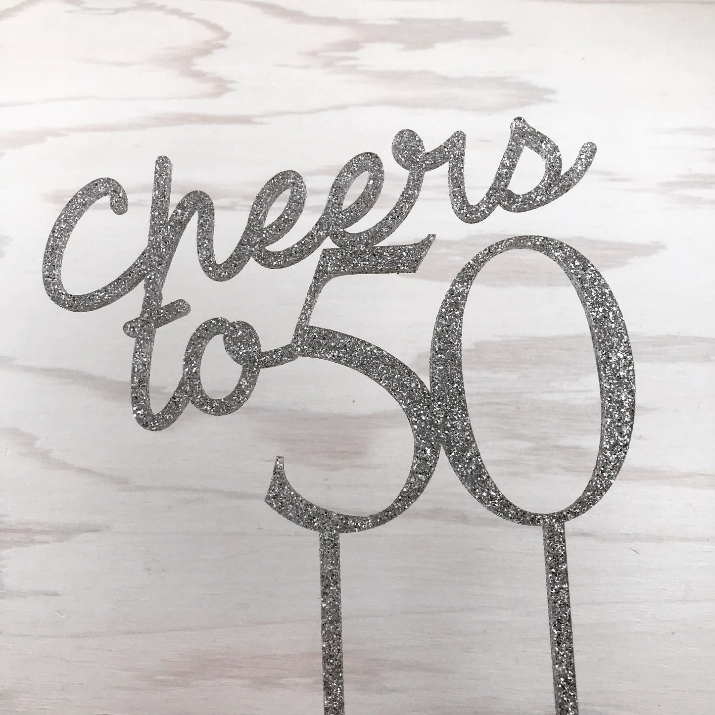 Cheers to 50 Cake Topper