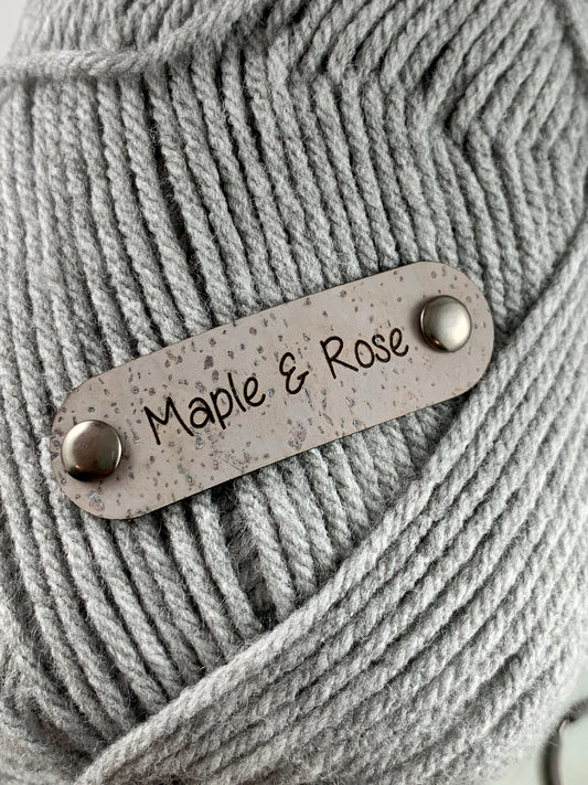 Double Cap Rivet Cork Tags - Flat Lay